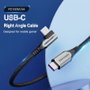 Vention Cable USB-C a USB-C de 90º, 100W, 480Mbps, 50cm, Gris